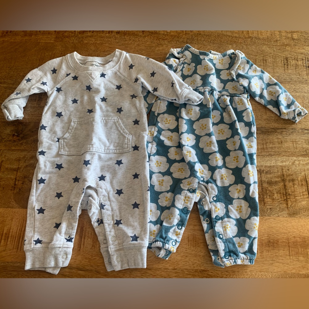 Carter’s‎ Baby Rompers Set - Star and Floral Patterns